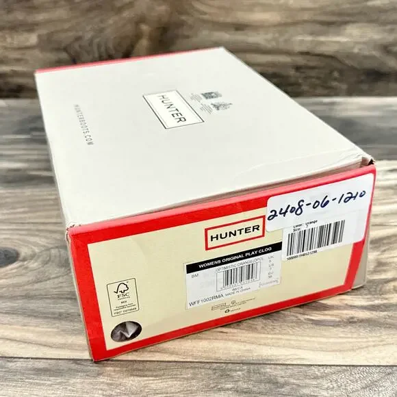 NIB Hunter Original Waterproof Platform Play Clogs 7 38 Orange - Picture 11 of 12